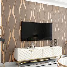 1 Rolo de Papel de Parede Listrado 3D Ondulado Moderno - Papel de Parede Removível Sem Adesivo, Texturizado, Adequado para Sala de Estar, Quarto, Sala de Jantar, Hotel, Loja - Design Cinza Neutro, Material Durável de Alta Qualidade, Papel de Parede para Quarto | Estilo Moderno | Papel de Parede Texturizado, Revestimento de Parede Papel de Parede Adesivos de Parede Decoração de Parede Decoração de Quarto Decoração de Quarto