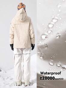 VECTOR MOTION Rebel Pullover Padded Hooded Ski Jacket, Unisex, Windproof, Waterproof, Abrasion-Resistant, Breathable, Stretchy, Half-Zip Hoodie, For Single/Double Board