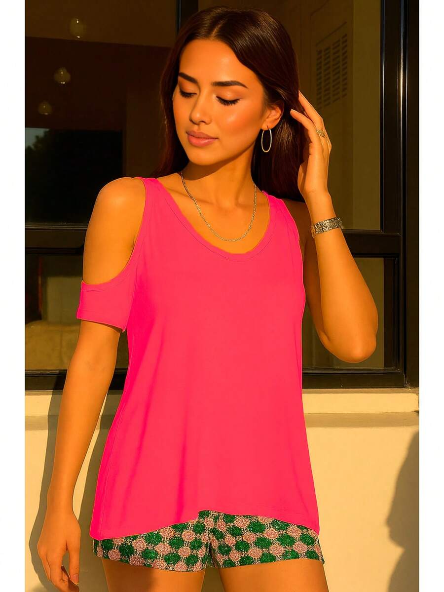 Blusa Ligera Dama De Moda Con Hombros Descubiertos #SensaciónDelujo #EstiloRomanticoDeSanValentín
