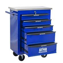 Tool Chests & Cabinets - Black+Blue + Steel-1 - View 9