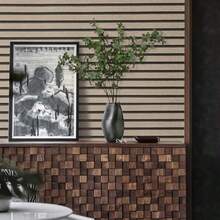 1 Peça Papel de Parede Vinil Removível Textura de Madeira - Estilo Textura de Pedra de Tijolo, Adequado para Decoração de Painel de Isolamento Acústico em Casa, Escritório e Estúdio - Fácil de Instalar, Papel de Parede à Prova de Umidade