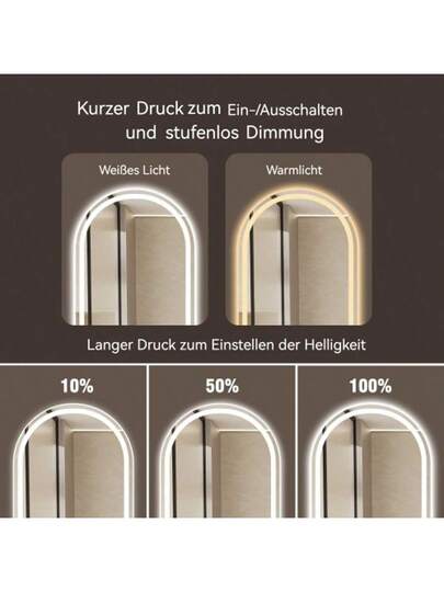 60 100 Cm Oval Frameless Slimme Wand Mirror, Anti Fog Touch Screen Bathroom view 9