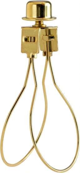 Creative Hobbies? Lamp Shade Light Bulb Clip Adapter Clip On With Shade Attaching Finial Top - Gold