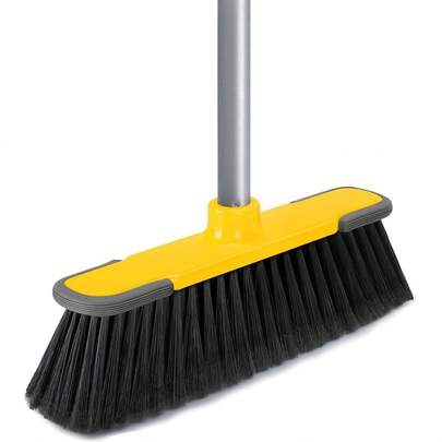 Indoor Brooms 54''Long Handle Soft Bristle Broom, Indoor Outdoor Brooms Floor Cleaning House Broom Kitchen Lobby Patio Yard
