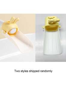 Extensor de grifo de PP con diseño de dibujos animados, duradero y a prueba de salpicaduras, con control de flujo de agua suave, fácil de instalar, extensión universal para lavabo, conejo de dibujos animados, extensión de grifo de silicona a prueba de salpicaduras, guía de lavabo, extensor de grifo, extensor de manija de lavabo