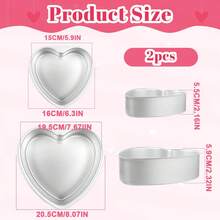 1pc/2pcs/3pcs Heart Shaped Cake Baking Mold, 4/6/8/10 Inch Removable Bottom Cake Mold For Wedding, Anniversary, Valentine's Day, Sponge Cake, Durable And Heat-Resistant, Easy To Clean