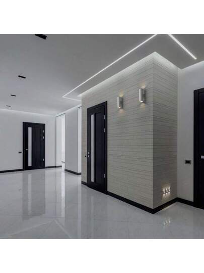 Alpinaluz Wand Light: Dual Verlichting Up Down, Wit Aluminum, GU10 Sockets, Bulbs Not Included. view 7