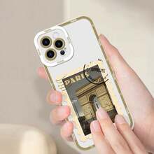 World City Ticket New York Paris Stamp Label Phone Case For Samsung Galaxy S21 S22 S23 S24 S25 S20 FE Plus Ultra 5G Clear Covers, Compatible With  17 Case,  17 Pro Case,  17 Pro Max Case - Modello CXS-K1132T8 - Visualizzare 4
