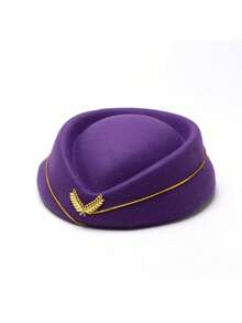 1 Stück Woll-Flugbegleiter Mütze, Militär Marching Band Mütze, Aufführungs Mütze, Zeremonie Mütze, Hotel Service Mütze