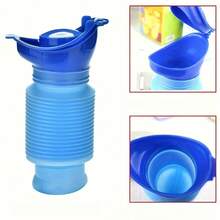 1 件男女便携式折叠小便池 - 防漏，易于携带，非常适合露营、长途驾驶、户外活动 - 耐用 ABS 材质，紧凑的储物袋设计