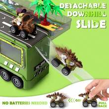Dinosaur Toy Car Combination Set,Dinosaur Transport Car For Boys Include 8 Dino Figures,Dinosaur Eggs & Activity Mat, Cars Toys With Lights And Sound,Vehicle Toy Transportation Parts,Suitable For Truck Toys Gifts,Kids Toys,Toys For Boys,Holiday Birthday Gifts For Boys & Girls,Holiday & Back To School Gift - Green - View 5
