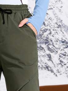 女士冬季滑雪裤 – 防水防风徒步裤，保暖内衬及石墨烯加热垫，腰部和靴子均可调节，适合滑雪、单板滑雪、徒步、远足和旅行的保暖雪裤