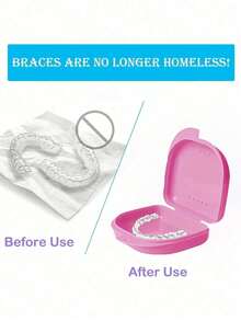 Różowe etui do przechowywania protez ortodontycznych z motywem róży, pojemnik na ochraniacze na zęby, etui na protezy, wytrzymałe, wentylowane pudełko na aparaty ortodontyczne, pudełko na aparaty retencyjne, pudełko do przechowywania protez, łatwe w użyciu, wygodne w przenoszeniu, ochraniacz na zęby, etui na aparaty ortodontyczne, organizer na aparaty ortodontyczne, artykuły gospodarstwa domowego, artykuły do akademika, artykuły do przechowywania w domu, akcesoria stomatologiczne - Wielokolorowe - Zobacz 4