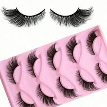 5 Pairs/15 Pairs Of Cat Eye Eyelashes, Fake Eyelashes Imitating Mink Fur, Fluffy Eyelashes, Fine Lashes, Natural Appearance