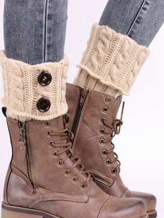 Winter Warm Boot Cuffs For Women, Crochet Knitted Boot Socks Short Leg Warmers Boot Topper Socks Leg Cuffs Boot Warmers Gift