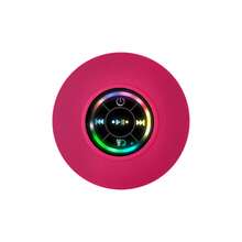 Altavoz Bluetooth impermeable para baño con iluminación LED y ventosa grande, altavoz Bluetooth portátil impermeable