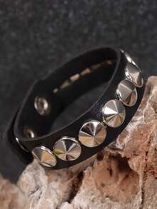 2 Peças Decorações de Tornozeleira de Couro PU Preto Feminino, Corrente de Tornozelo da Moda, Anéis para os Pés para Festa, Ajustável, Fofo e Sexy, Tiras de Tornozeleira Punk Gótica