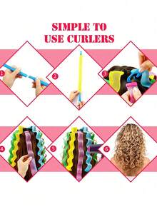 DIY Heatless Curlers,Magic Spiral Hair Curlers Set ,Heatless Spiral Hair Curlers For Long Hair, Water Wave Curling Set, Braided Mesh Curling Tongs, Wave Crimper Hair Styler, Gift Tool,Heatless Spiral Hair Curlers For Long Hair, No Heat Curlers Magic Curls Hair Rollers With Styling Hooks For Women,Curly Hair,Hair Rollers,Hair Curler,Heatless Curl,Heatless Curls,Hair Curlers,Rollers,Hair Curl,Rollers For Hair,Curly Hair Tools,Hair Rollers,Hair Roller,Curls Diffuser,Hair,Travel,Hair Products,Hair Tools,Hair Stuff,Barber,Barber Accessories,Barbershop,Hairdressing Equipment - Multicolor - View 6