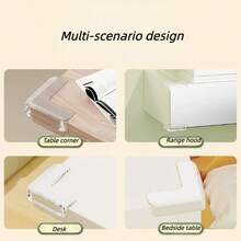 6/6 piezas Protectores de esquina de silicona - Transparentes, topes dad con adhesivo fuerte para mesas de café y bordes de muebles, opciones en forma de L/Redondos