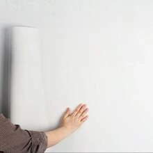 Papel de Parede Adesivo, Papel de Contato Branco, Papel de Contato Decorativo Autoadesivo à Prova d'Água, Rolo de Vinil Adequado para Paredes, Cozinha, Quarto