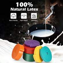 全新天然乳胶阻力带套装，男女通用肌肉训练弹力带 - 彈性帶 - 查看 6