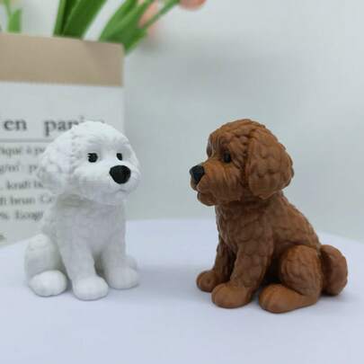 3D Printed Cute Poodle Statue Figurine, Golden Retriever Pet Model, Realistic Texture Design, Creative Desktop Decor, Indoor/Outdoor Use, Holiday Home Decor | Bookshelf, Desk Decoration, Perfect Gift For Dog Lovers, Animal Figurine