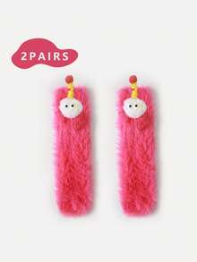 1/2/3 pary damskich spersonalizowanych i kreatywnych skarpetek, grube i ciepłe skarpetki, śmieszne skarpetki, brzydkie skarpetki, urocze skarpetki, skarpetki z dużymi oczami, pluszowe skarpetki, jesień i zima w nowym stylu, grube i ciepłe skarpetki podłogowe, skarpetki do połowy łydki - Wielokolorowe - Zobacz 34