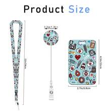 1pc (Badge Clip + Card Holder + Lanyard) Medical ID Badge Reel Nurse ID Badge Clip Name Card Holder With Retractable Badge Reel, Nursing ID Card Protector, Nurse Appreciation Gift - Multicolor - View 2
