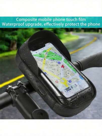 Waterproof 360° Rotation Bike & Motorcycle Phone Holder - Universal Front-Frame / Handlebar Smartphone Mount With 360° Rotating Ball Joint, Quick-Release Clamp, Anti-Slip Silicone Cradle & Secure Lock; Shock-Absorbing, Weatherproof, Adjustable Bracket/Cradle/Clamp For Navigation, Gps, Calls & Music On Bicycles, Motorbikes, E-Bikes, Scooters, Atvs, Commuting, Touring, Delivery & Outdoor Cycling
