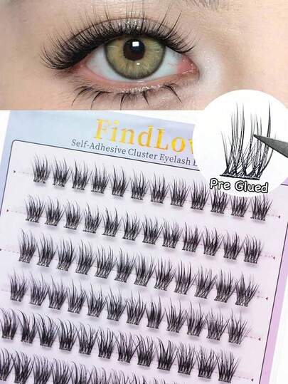 72 رموش صناعية لاصقة ذات مظهر طبيعي، رموش مسبقة اللصق، خفيفة الوزن ومتدرجة بأسلوب كرتوني، بشكل حرف C بطول 11-13 مم، قابلة لإعادة الاستخدام وطويلة الأمد، مثالية كهدية للنساء والفتيات، رموش فردية للاستخدام اليومي، هدية عيد ميلاد، رموش بدون غراء