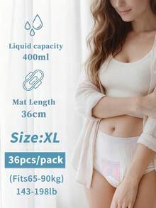 5/20/36pcs Pack, Protective Underwear, Menstrual Underwear, Disposable Underwear, Soft & Breathable, Super Stretchy, Super Absorbent, Easy To Wear & Remove, Non-Binding & Non-Chafing, Leak-Proof, Suitable For Travel, Periods, Sports & Any Occasion - White-comfortable - View 12