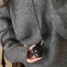 1pc Autumn/Winter Fashion Leather Coin Purse Earphone Holder Necklace, Versatile For Daily Commute And Outings