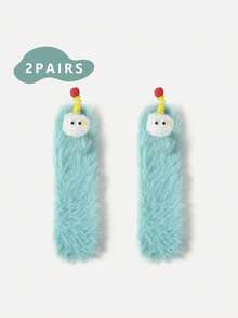 1/2/3 pary damskich spersonalizowanych i kreatywnych skarpetek, grube i ciepłe skarpetki, śmieszne skarpetki, brzydkie skarpetki, urocze skarpetki, skarpetki z dużymi oczami, pluszowe skarpetki, jesień i zima w nowym stylu, grube i ciepłe skarpetki podłogowe, skarpetki do połowy łydki - Wielokolorowe - Zobacz 17