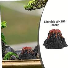 1件装 Uniclife 水族箱火山装饰套装 鱼缸装饰 迷你树脂火山装饰品 鱼缸配件 含气石、气泡石、气管及增氧配件（不含气泵） - A - 查看 3