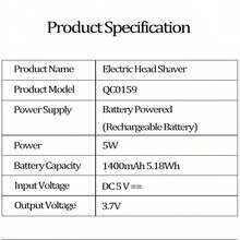 ShenFire 6D浮动刀头电动光头剃须刀，磁吸式面部毛发修剪器，干湿两用，IPX6防水，男士头部、面部和胡须理容套装 - 彩色 - 查看 11