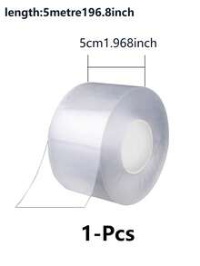 1 Roll Of Car Sill Strip Anti-Stepping Sticker Scratch Protection Car Door Pedal Protection Strip, Body Anti-Scratch Protection Tape, Single-Sided Nano Tape, Anti-Trampling Sticker Trunk Anti-Collision Sticker, Transparent General Decoration Supplies, Suitable For Car Decoration, Car Protective Film, Windproof, Scratch Resistant - Clear - View 12