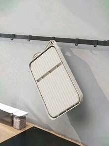 多功能勺托和锅盖架 – 垂直可折叠收纳架，适用于炉灶和厨房台面，可壁挂安装，用于放置汤匙、锅铲、锅盖 – 轻松收纳