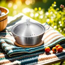 6.7-Inch Cute Bear Lid Stainless Steel Double-Handle Bowl, Home Soup Bowl, Salad Bowl, Mini Stew Pot For Home Use