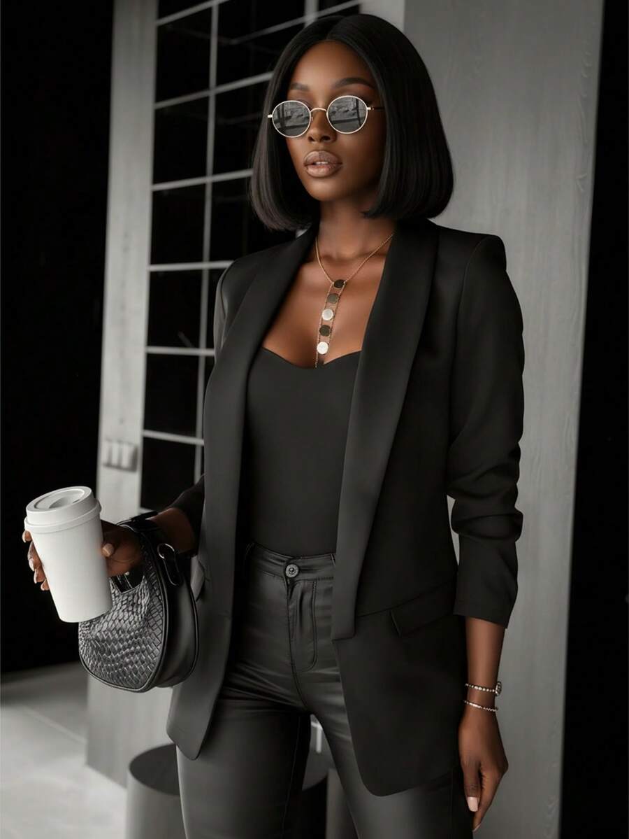 Women Blazers - Black - View 1