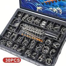 30-Piece Jigsaw Puzzle Set: Lu Ban Lock, Kongming Lock, Nine-Linked Rings, Reverse Thinking Brain . The Perfect Choice For Halloween/Thanksgiving/Birthday Party/Christmas/New Year Gifts