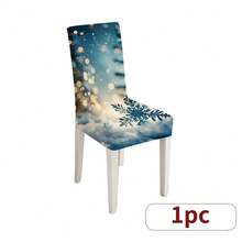 1 Piece/4/6/8/36 Modern And Minimalist Christmas Chair Cover, Dustproof, Removable, Washable, Stain Resistant, Waterproof, Stretchable, With Christmas Gingerbread Man, Lighting, And Snowflake Patterns. The Seasonal Table And Chair Set Measuring 17.7 X 23.6 Inches Can Be Used For Decoration, Banquet Decoration, Home Decoration, Christmas Decoration, And Party Supplies