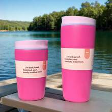 12/20 Oz Stainless Steel Vacuum Insulated Coffee Mug - Leak-Proof Portable Travel Mug For Car, Office, Home, Camping - Multiple Colors Available - 玫紅色 - 查看 1