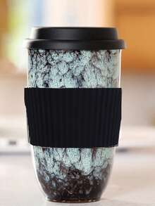 1 件 480 毫升/16 盎司陶瓷窑变杯，带盖和硅胶套，隔热便携式旅行咖啡杯，大容量杯子，适合家庭、同事、老师、配偶、兄弟姐妹，独特的礼物 - 杯子+蓋子+杯套 - 查看 15