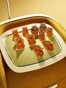 5pcs Mini Glow-In-The-Dark Capybara Figurines - Adorable Resin Desktop Decor With Strawberry Hat, DIY For Phone Cases & Keychains - Great For Home Decor, Christmas, Halloween, Thanksgiving Gifts, Holiday Tabletop Decoration | Quirky Ornaments | Resin Figurines, Desktop Accessories - Multicolor - View 7