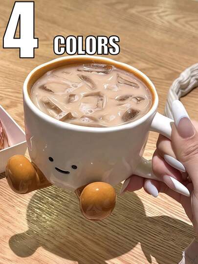 1pc Adorable Foot-Shaped Mug, Quirky Afternoon Tea/Coffee Cup, Couple Ceramic Cup, High Aesthetic Ceramic Water Cup,Cute Doll Feet High-Quality Cup & Saucer, Adorable Milk Cup,Adorable Foot-Shaped Mug, Quirky Afternoon Tea/Coffee Cup, Couple Ceramic Cup,Ceramic Water Mug, Office Coffee Cup, Gift, Couple Coffee Cup & Saucer,High Aesthetic Ceramic Water Cup, Birthday Gift, Holiday Souvenir Back To School