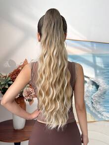 Tóc nối tổng hợp gợn sóng ombre 26 inch, kiểu đuôi ngựa cài kẹp, sợi chịu nhiệt, phù hợp cho phụ nữ và bé gái, dùng cho tiệc tùng và hàng ngày. - Nhiều màu - Xem 7
