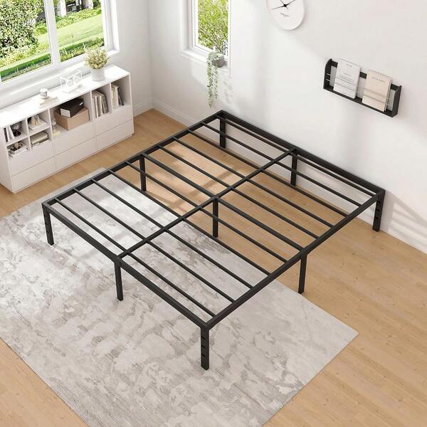 Strong Steel Bed Frame,Heavy Duty Metal Bed Frame With Storage Space, Noise-Free Platform Base,King & Queen Size – 14in 16in 18in Platform Cama With Silent Slats,Room Decor,Furniture,Christmas,Furniture Living Room,Living Room Decor,Room Decoration Stuff