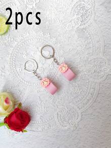 1pc Cute Cartoon Mini Stapler Portable Small Stapler With Keychain Student Office Prize Exquisite And Compact Back To School,Back To School,School Supplies