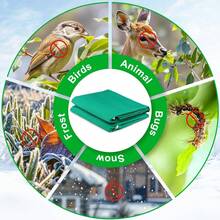 Una cubierta de protección contra heladas para plantas con cremallera y cordón, adecuada para cubrir arbustos, grupos de árboles y árboles altos en climas fríos al aire libre durante el invierno. - Multicolor - Ver 7