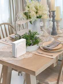 1/2pcs Acrylic Crystal Clear Napkin Holder, Transparent Tissue Paper Dispenser Stand, Suitable For Tabletop, Dining Room, Kitchen, Restaurant, Home Decor, Bar Accessories - Multicolor - View 5